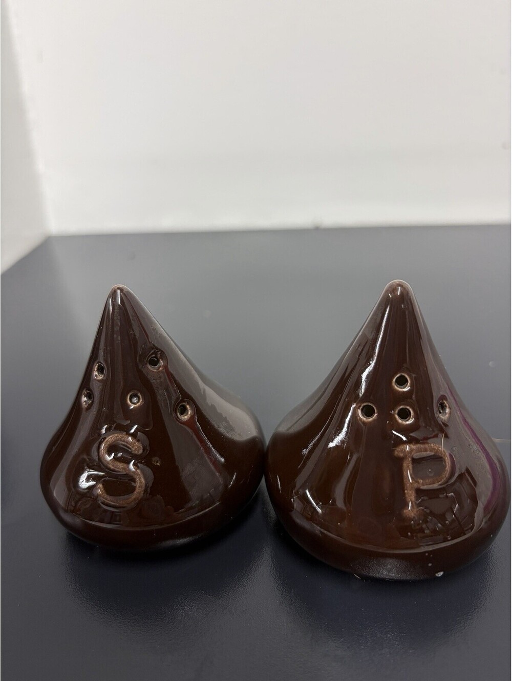 Vintage - “HERSHEY KISS” Salt & Pepper Shakers 2.75" tall